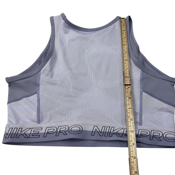 Nike Pro Dri-Fit Womens Purple Sleeveless Crop Top Sports Bra Size S - Picture 7 of 10